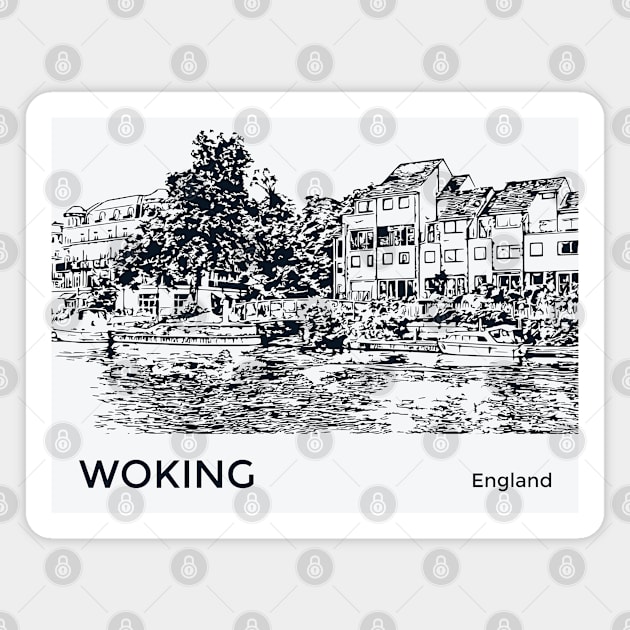 Woking England Magnet by Lakeric